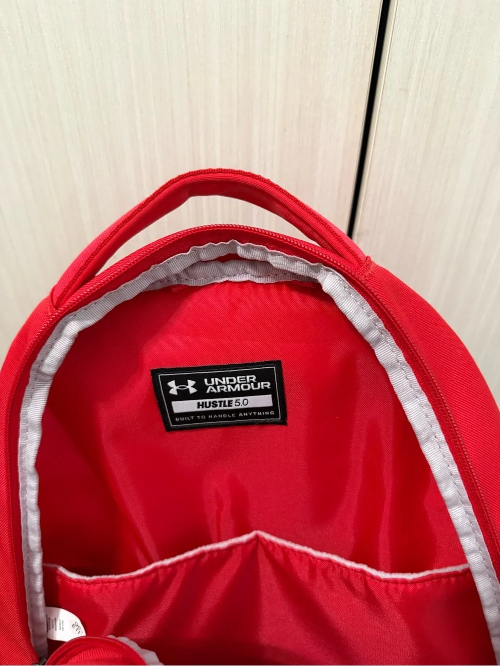 Under Armour Bright Red Backpack with White Logo